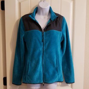 Danskin Now Teal/Black Super Soft Fleece Jacket